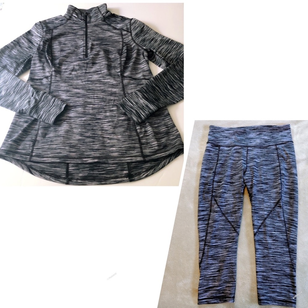 🏃🏼‍♀️Matching Set Space-Dye Jacket & Capris🏃🏼‍♀️ S/M